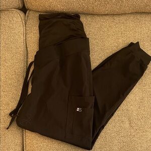 Black Maternity Scrub Jogger Pants